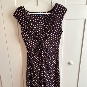 Chaps jersey knit polka dot dress size large